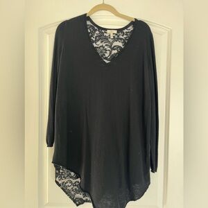 Joie Black Cashmere/Lace Sweater